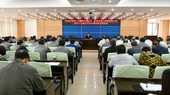 集团党委副书记、总司理高建嵩到云维集团宣讲党的十九届五中全会精神