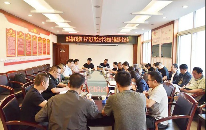 集团党委副书记、、、工会主席王鑫赴恩洪煤矿督导党史学习教育专题组织生涯会