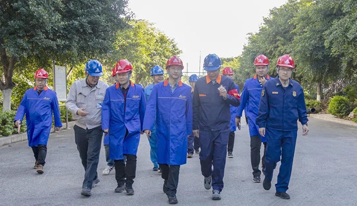 开远市委副书记、市长解凌云一行到解化化工分公司开展化工清静专项检查
