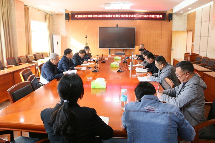 云煤（鸿运国际）集团总司理助理、、刷新办主任陈家昆一行到云南羊场煤矿有限公司开展国企刷新三年行动督导调研