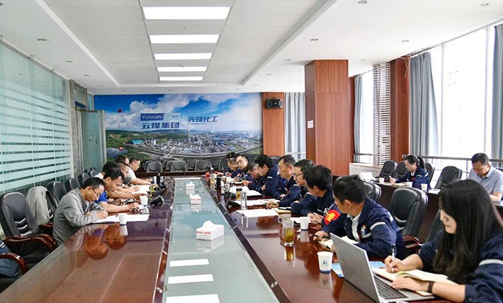 【主题教育】云煤（鸿运国际）集团党委委员、副总司理缪和星一行到先锋化工公司开展生产谋划调研