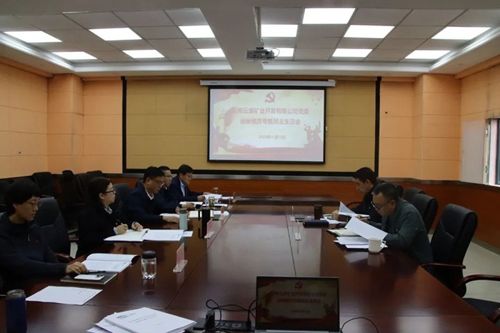 【聚焦云煤】云煤（鸿运国际）集团党委副书记、工会主席王鑫到云煤矿业公司指导巡察整改专题民主生涯会
