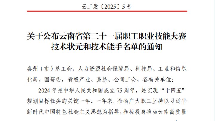 点赞！！云煤集团20名职工在省级手艺大赛中斩获多项声誉